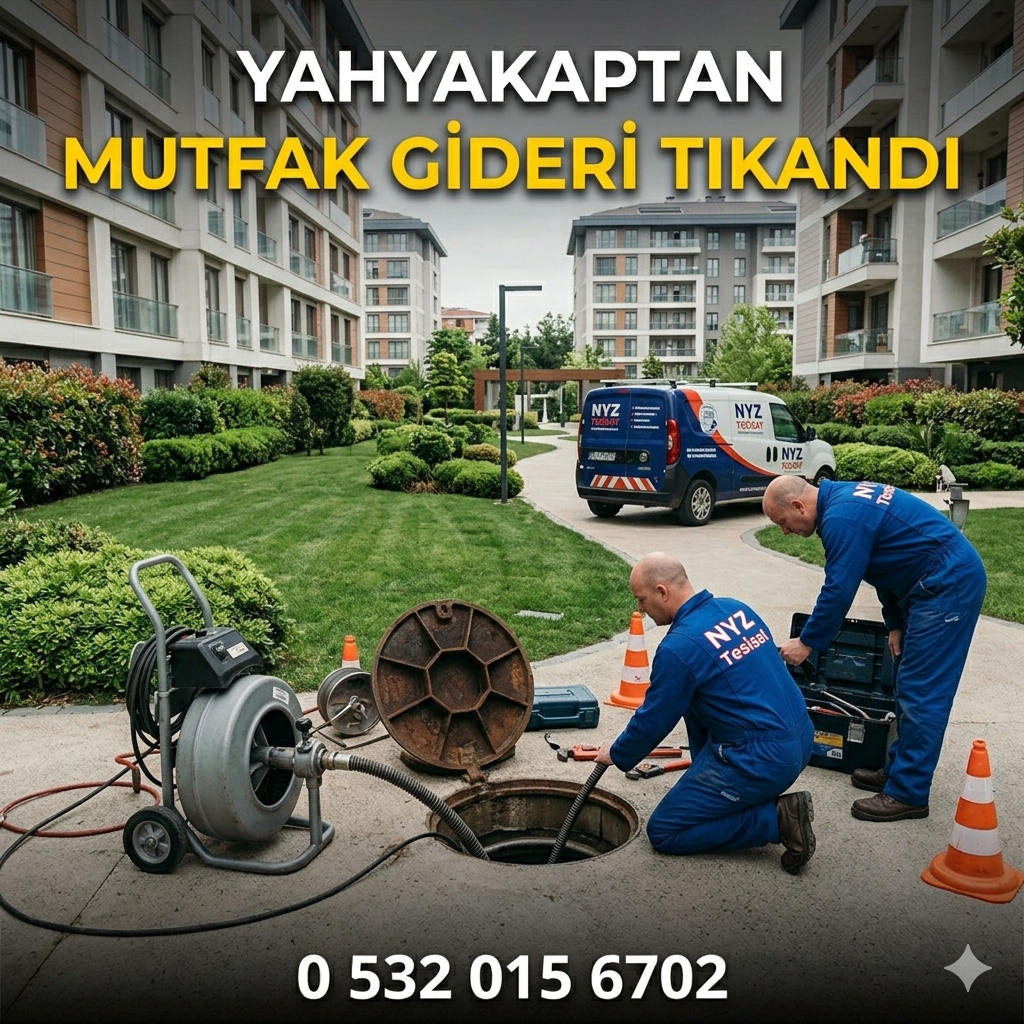 Yahyakaptan Mutfak Gideri Tıkandı